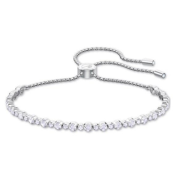 NWT! Swarovski crystals slide silver stunning bracelet. Authentic brand.